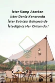 Yussraw Güneşlik Tente Plaj, Kamp Dayanıklı Oxfor Kumaş Su Geçirmez Gölgelik Çadır 500*300 Cm - 3