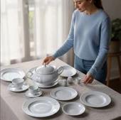 Güral Porselen Venedik 82 Parça Yemek Takımı thumbnail 5
