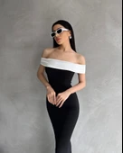 Kadın Madonna Yaka Maxı Boy Elbıse thumbnail 2