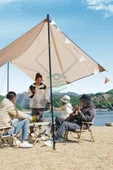 Yussraw Güneşlik Tente Plaj, Kamp Dayanıklı Oxfor Kumaş Su Geçirmez Gölgelik Çadır 500*300 Cm - 5