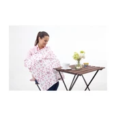 Mycey Emzirme Önlüğü Kırmızı-Beyaz Lüks Seri - 2