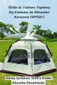 Yussraw 4-8 kişi 6 gen  taşınabilir otomatik çadır ve seti yatak_kamplambası_pompa_yastık 280*280*160 - 8
