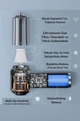 Yussraw Yeni Şarjlı Katlanabilir 3 Kademeli 2in1 Profesyonel Ultra Çekim Güçlü Mini Araç Süpürgesi Ahv-06 - 6