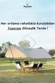 Yussraw Güneşlik Tente Plaj, Kamp Dayanıklı Oxfor Kumaş Su Geçirmez Gölgelik Çadır 500*300 Cm - 7