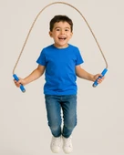 Çocuklar İçin Plastik Tutma Saplı Atlama İpi | Eğlenceli ve Sağlıklı Aktivite - 5