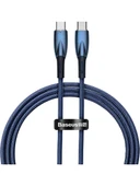 Baseus Glimmer Series 100 W Mavi 1 m Type-C to Type-C Hızlı Şarj Kablosu - 1