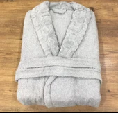 Royam Redline %100 Pamuklu Kısmi Kadife Tekli Bornoz - 2