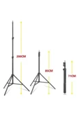 Yussraw Güçlendirilmiş Profesyonel Alüminyum Döküm Ayak Sağlam Dayanıklı Vidalı Tripod Ayağı Ring Lıgh - 4