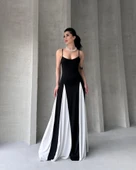 Askılı Beyaz Detaylı Maxı Kadın Elbise thumbnail 2