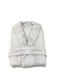 Royam Redline %100 Pamuklu Kısmi Kadife Tekli Bornoz - 1