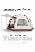 Yussraw 4-8 kişi 6 gen kamp çadırı taşınabilir otomatik çadır güneşlik kamp hızlı açık çadır 280*280*160 - 8