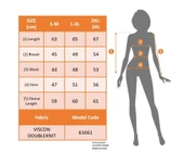 Kadın Uzun Kollu V Yakalı çift Renkli Viskon Iki Iplik Bluz thumbnail 9