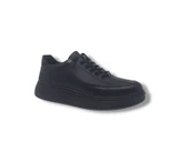 Modesa 265 Erkek Siyah Hakiki Deri Lastik Bağcıklı Poli Taban ( Hafif ) Ayakkabı thumbnail 2