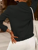 Kadın Uzun Kollu önden Fermuarlı Modal Ceket thumbnail 2