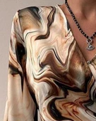 Kadın Uzun Kollu Kruvaze Yakalı Asimetrik Detaylı Mini Modal Elbise thumbnail 4