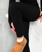 Kadın Uzun Kollu V Yaka Parmak Geçirmeli Detay Kaşkorse Tulum thumbnail 3