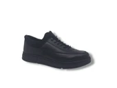 Modesa 2566 Erkek Siyah Hakiki Deri Çorap Model Kauçuk Taban Ayakkabı thumbnail 2