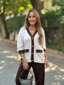 Kadın Uzun Kollu Ribanali Cep Detay Hırka Ve Bol Paça Pantolon Ikili Takım thumbnail 8