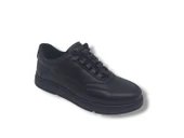 Modesa 284 Erkek Siyah Hakiki Deri Lastik Bağcıklı Kauçuk Taban Ayakkabı thumbnail 2