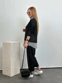 Polo Yaka Gömlek Detay Salaş Balon Pantolunlu ıkılı Takım thumbnail 5