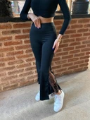 Kadın Ispanyol Paçadantel Detay Dalgıç Tayt thumbnail 10