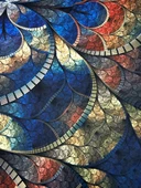 Kadın Sıfır Kol Yuvarlak Yaka Karışık Renkli Baskılı Süprem Bluz thumbnail 5