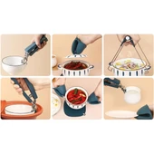 Periboia 4 Parça Yanma Önleyici Mutfak Seti - Tencere Tabak Tutucu Ve Fırın Eldiveni - 2