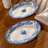 Fecra Majestic Blue 2'li Kayık Tabak - 5