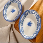 Fecra Majestic Blue 2'li Kayık Tabak - 4