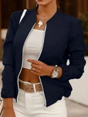 Kadın Uzun Kollu önden Fermuarlı Modal Ceket thumbnail 2