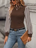 Kadın Uzun Kollu Balıkçı Yaka Bürümcük Bluz thumbnail 3