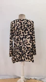 Kadın Uzun Kollu Bisiklet Yaka Leopar Desenli Süprem Bluz thumbnail 8