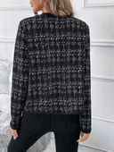 Kadın Uzun Kollu önü Açık şanel Kısa Ceket thumbnail 5