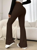 Kadın Yüksek Bel Ispanyol Paçalı Pantolon Tayt thumbnail 2