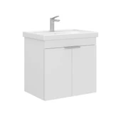 Orka Desna 60 cm Mat Beyaz Banyo Dolabı Alt Modül Lavabo thumbnail 1