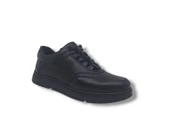 Modesa 284 Erkek Siyah Hakiki Deri Lastik Bağcıklı Kauçuk Taban Ayakkabı thumbnail 4