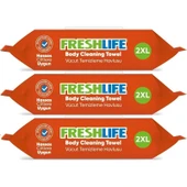Freshlife Hasta Vücut Temizleme Islak Mendil Havlu 50 Yaprak XL (3 Lü Set) - 1