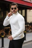 Erkek Balıkçı Yaka Modal Kumaş Esnek Kazak - 2