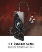 UGREEN 3.5mm 2'li Aux Kulaklık Çoklayıcı, Siyah, 20816 thumbnail 4