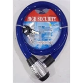 Motosiklet Kilit Motosiklet Çelik Halat Kilit 25X1500 Kilit MAVİ thumbnail 1