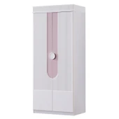 Gardırop, Vira 2 Kapaklı Dolap - Pembe thumbnail 1