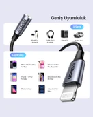 UGREEN MFi Sertifikalı Lightning to 3.5mm Aux Dönüştürücü Adaptör, Siyah, 30756 thumbnail 7
