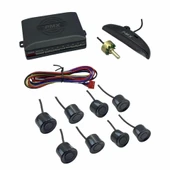 PMX Park Sensörü 8 Gözlü Ses İkazlı + Oval Göstergeli (Ses Ayarlı - Ön-Arka - 22MM) Siyah - 1