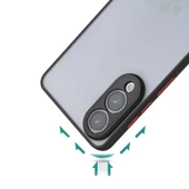 Redmi Note 9 Pro Kılıf Arkası Buğulu Kenarları Renkli Sert Premium Silikon Kapak RCV/Hux thumbnail 3