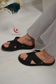 Erkek Çapraz Model Yumuşak Taban Sandalet&Terlik Hac, Umre ve Günlük Kullanıma Uygun thumbnail 9