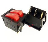 IC-101 Kırmızı İkili Işıklı Anahtar On/Off Switch 6P - 1