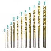 Drillcraft 11 Parça Tin Kaplı HSS Matkap Ucu Seti - Profesyonel - 1