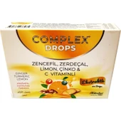 Complex Drops Bitkisel Boğaz Pastili Zencefil, Zerdeçal, Limon, Çinko & C Vitaminli 24 Drops - 1
