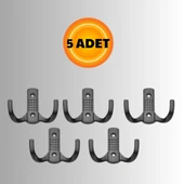 Noktalı Metal Askı Şık Portmanto Askılık Dolap Mobilya Askısı (vidalar Dahil)(5 ADET ) thumbnail 1