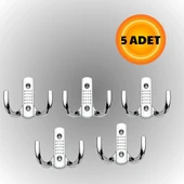 Noktalı Metal Askı Şık Portmanto Askılık Dolap Mobilya Askısı (vidalar Dahil)(5 ADET ) thumbnail 2